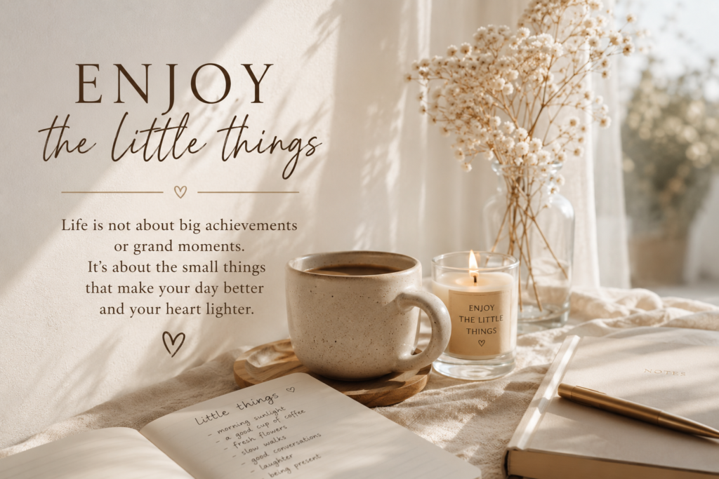 Aesthetic image on how to enjoy life .
Cozy slow living lifestyle.